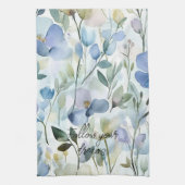 Mooie Paarse Bloemen Bruidsmeisjesfeest Theedoek (Verticaal)