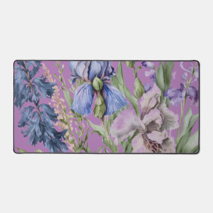 Mooie paarse bloemen bureaumat