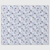Mooie Paarse Bloemen Cadeaupapier (Vlak)