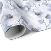 Mooie Paarse Bloemen Cadeaupapier (Rol Hoek)