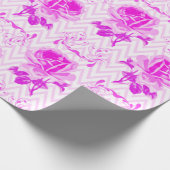 Mooie  Paarse bloemen Cadeaupapier (Hoek)