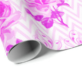 Mooie  Paarse bloemen Cadeaupapier (Rol Hoek)