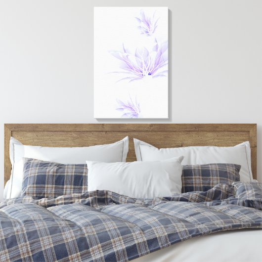 Mooie paarse bloemen canvas print (Insitu (Slaapkamer))