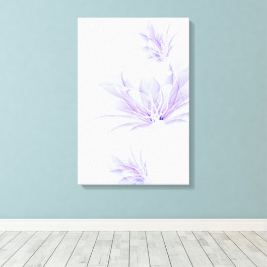 Mooie paarse bloemen canvas print (Insitu (Houten vloer))