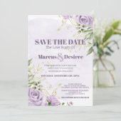 Mooie Paarse Bloemen en Loof | Waterverf Kaart (Staand voorkant)