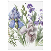 Mooie Paarse bloemen en Paarse Lijst Klembord (Achterkant)