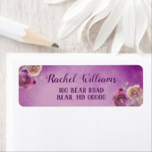 Mooie Paarse Bloemen Etiket (Insitu)