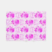 Mooie Paarse bloemen Fleece Deken (Voorkant (Horizontaal))