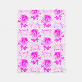 Mooie Paarse bloemen Fleece Deken (Voorkant)
