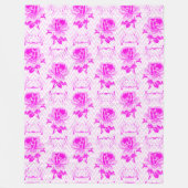 Mooie  Paarse bloemen Fleece Deken (Voorkant)