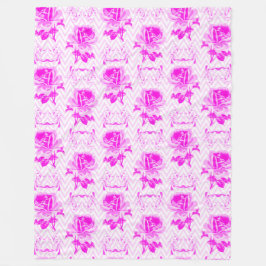 Mooie  Paarse bloemen Fleece Deken