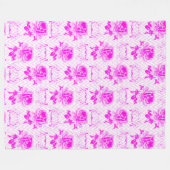 Mooie  Paarse bloemen Fleece Deken (Voorkant (Horizontaal))
