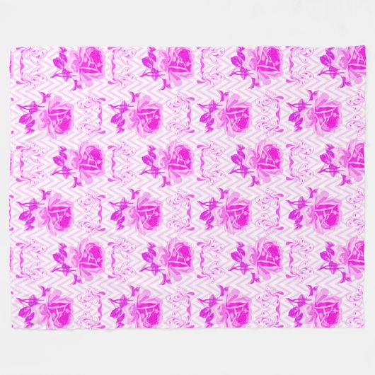 Mooie  Paarse bloemen Fleece Deken (Voorkant (Horizontaal))