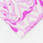 Mooie  Paarse bloemen Fleece Deken (Hoek)