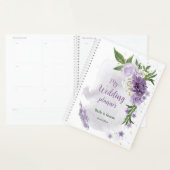 Mooie paarse bloemen groen planner (Display)