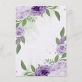 mooie paarse bloemen groene bladeren botanisch informatiekaartje (Achterkant)