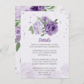 mooie paarse bloemen groene bladeren botanisch informatiekaartje (Voorkant / Achterkant)