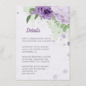 mooie paarse bloemen groene bladeren botanisch informatiekaartje (Voorkant)