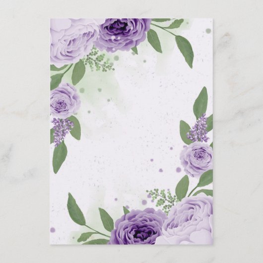 mooie paarse bloemen groene bladeren botanisch informatiekaartje (Achterkant)