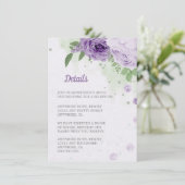 mooie paarse bloemen groene bladeren botanisch informatiekaartje (Staand voorkant)