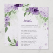 mooie paarse bloemen groene bladeren botanisch informatiekaartje (Voorkant / Achterkant)