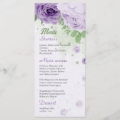 mooie paarse bloemen groene bladeren botanisch menu (Voorkant)