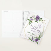 Mooie paarse bloemen groene planner (Display)