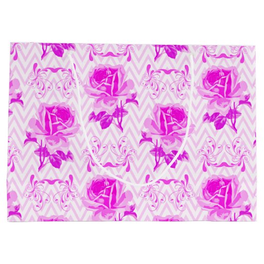 Mooie  Paarse bloemen Groot Cadeauzakje (Achterkant)