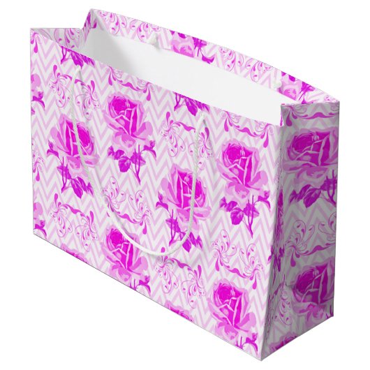 Mooie  Paarse bloemen Groot Cadeauzakje (Achterkant Gekanteld)