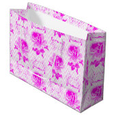 Mooie  Paarse bloemen Groot Cadeauzakje (Voorkant Gekanteld)