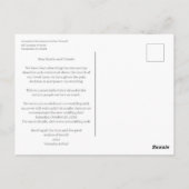 Mooie Paarse Bloemen Hart Uitgesteld Trouwen Briefkaart (Achterkant)