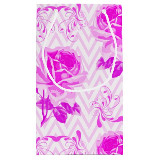 Mooie  Paarse bloemen Klein Cadeauzakje (Achterkant)