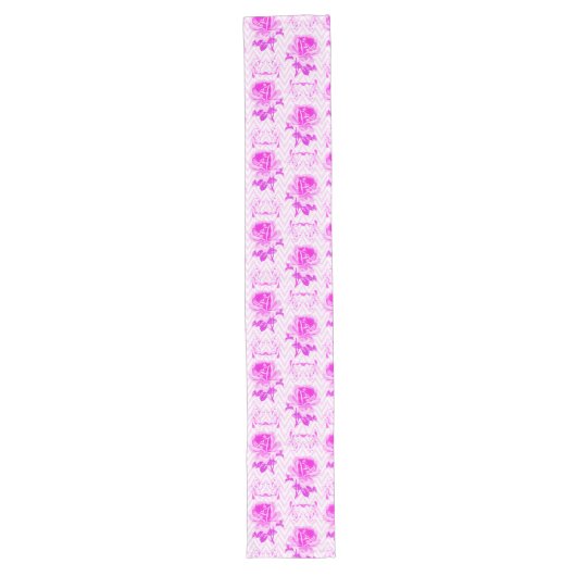 Mooie  Paarse bloemen Lange Tafelloper (Voorkant)