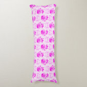 Mooie  Paarse bloemen Lichaamskussen (Voorkant Verticaal)