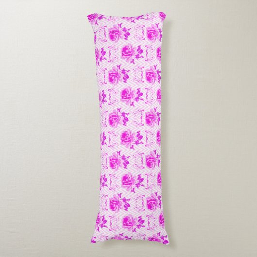 Mooie  Paarse bloemen Lichaamskussen (Voorkant Verticaal)