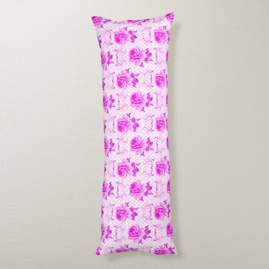 Mooie  Paarse bloemen Lichaamskussen (Achterkant (Verticaal))