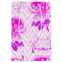 Mooie  Paarse bloemen Medium Cadeauzakje