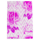 Mooie  Paarse bloemen Medium Cadeauzakje (Achterkant)