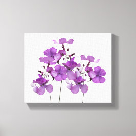 Mooie paarse bloemen moderne bloemen fijne kunst canvas afdruk