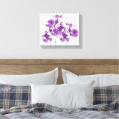 Mooie paarse bloemen moderne bloemen fijne kunst canvas afdruk (Insitu (Slaapkamer))