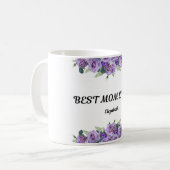Mooie paarse bloemen Mok voor mama (Voorkant links)
