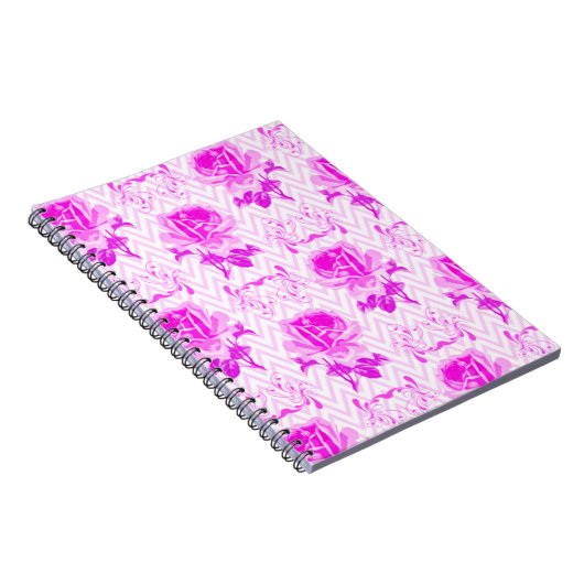 Mooie  Paarse bloemen Notitieboek (Rechterzijde)