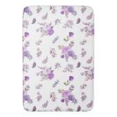Mooie paarse bloemen op badmat (Voorkant Verticaal)