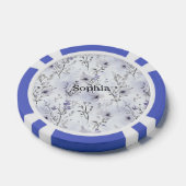 Mooie Paarse Bloemen Poker Chips (Enkel)