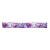 Mooie Paarse Bloemen Satijnen Lint (Voorkant)