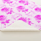 Mooie  Paarse bloemen Sherpa Deken (3/4)