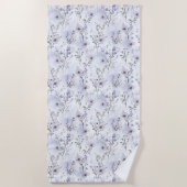 Mooie Paarse Bloemen Strandlaken (Voorkant)