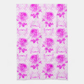 Mooie  Paarse bloemen Theedoek (Verticaal)