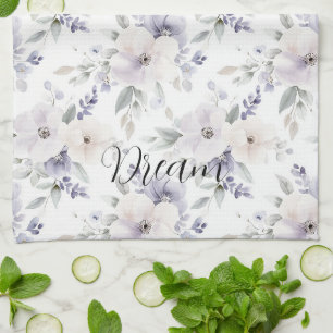 Mooie Paarse Bloemen Theedoek