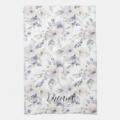 Mooie Paarse Bloemen Theedoek (Verticaal)